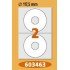 Етикети Laminex, A4, бели, CD 117 мм, прави ъгли