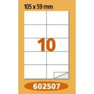 Етикети Laminex, A4, бели, 105 x 57 мм, прави ъгли