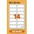 Етикети Laminex, A4, бели, 99.1 x 38.1 мм, заоблени ъгли