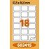 Етикети Laminex, A4, бели, 63.5 x 46.6 мм, заоблени ъгли