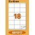 Етикети Laminex, A4, бели, 70 x 48 мм, прави ъгли