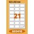 Етикети Laminex, A4, бели, 63.5 x 38.1 мм, прави ъгли