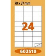 Етикети Laminex, A4, бели, 70 x 37 мм, прави ъгли