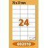 Етикети Laminex, A4, бели, 70 x 37 мм, прави ъгли