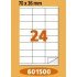 Етикети Laminex, A4, бели, 70 x 36 мм, прави ъгли