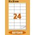 Етикети Laminex, A4, бели, 70 x 35 мм, прави ъгли
