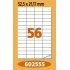 Етикети Laminex, A4, бели, 52.5 x 21.2 мм, прави ъгли