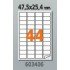 Етикети Laminex, A4, бели, 47.5 x 25.4 мм, заоблени ъгли